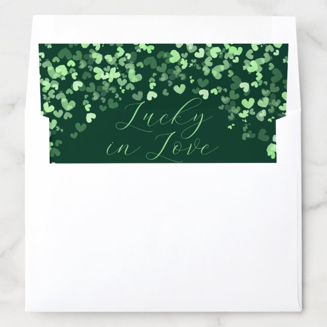 Lucky In Love St. Patrick's Day Bridal Shower Envelope Liner (In Envelope)