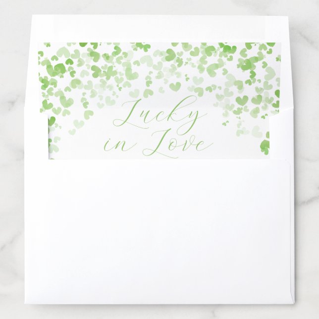 Lucky In Love St. Patrick's Day Bridal Shower Envelope Liner (In Envelope)