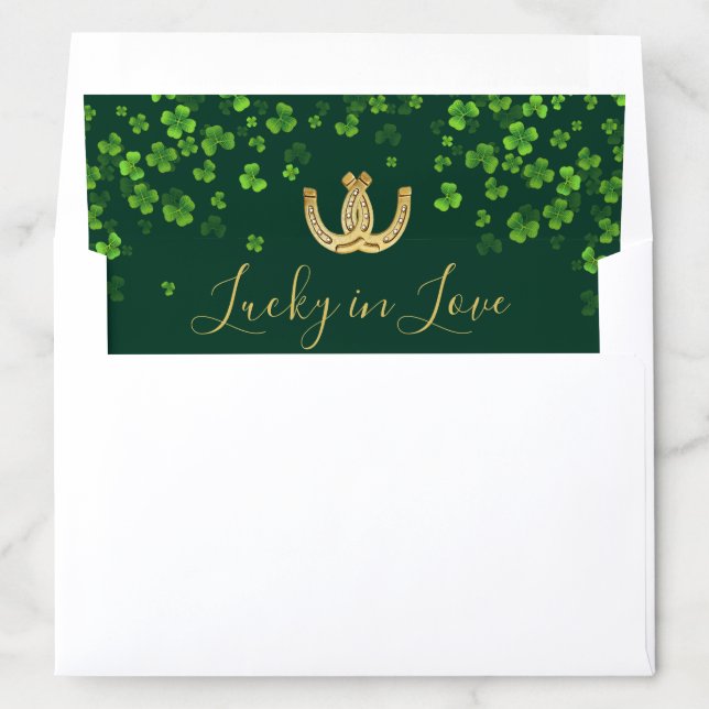 Lucky In Love St. Patrick's Day Bridal Shower Envelope Liner (In Envelope)