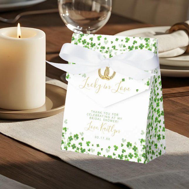Lucky In Love St. Patrick's Day Bridal Shower Favor Boxes (Creator Uploaded)