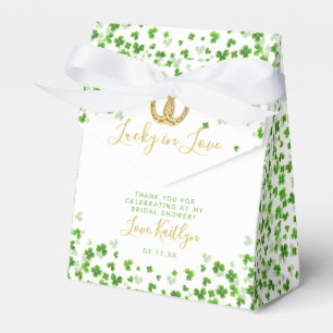 Lucky In Love St. Patrick's Day Bridal Shower Favor Boxes