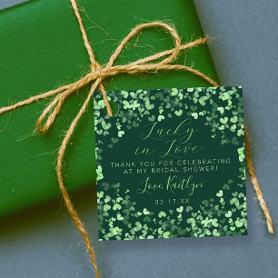Lucky In Love St. Patrick's Day Bridal Shower Favor Tags