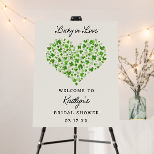 Lucky In Love St. Patrick's Day Bridal Shower Foam Board