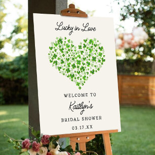 Lucky In Love St. Patrick's Day Bridal Shower Foam Board