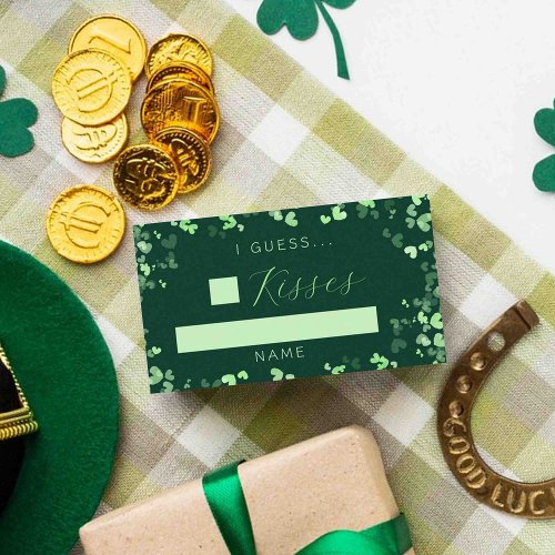 Lucky In Love St Patricks Day Bridal Shower Game Enclosure Card