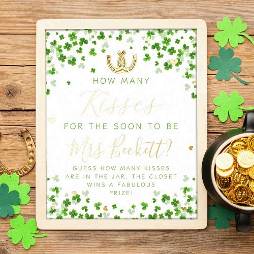 Lucky In Love St Patricks Day Bridal Shower Game Foil Prints