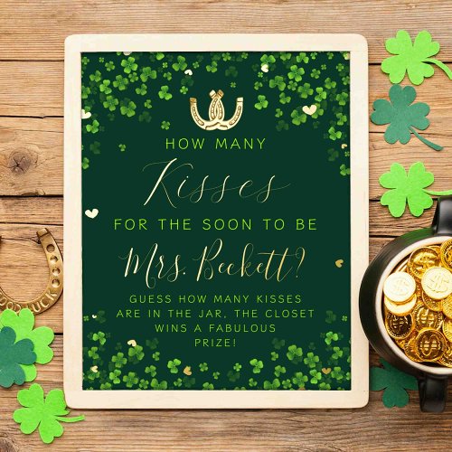 Lucky In Love St Patricks Day Bridal Shower Game Foil Prints