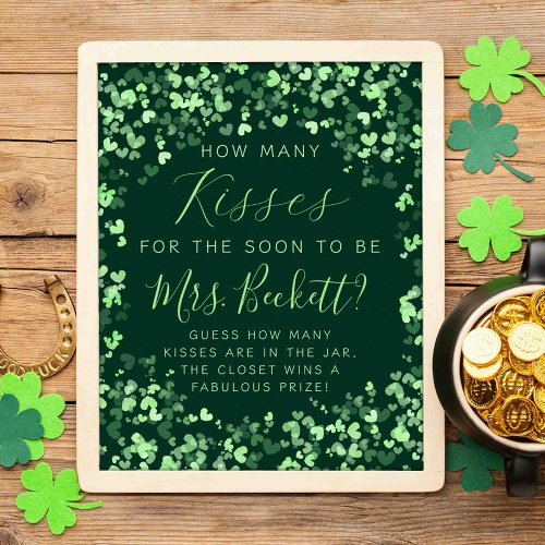Lucky In Love St Patricks Day Bridal Shower Game Poster