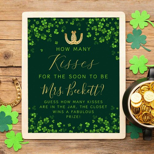 Lucky In Love St Patricks Day Bridal Shower Game Poster