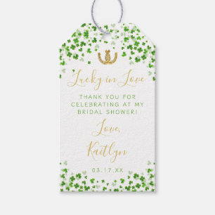 Lucky In Love St. Patrick's Day Bridal Shower Gift Tags