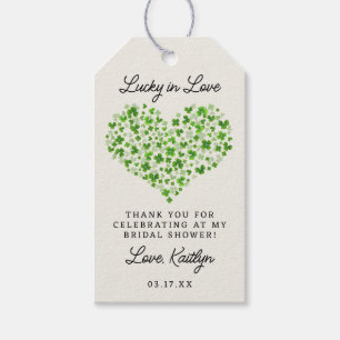 Lucky In Love St. Patrick's Day Bridal Shower Gift Tags