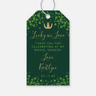 Lucky In Love St. Patrick's Day Bridal Shower Gift Tags