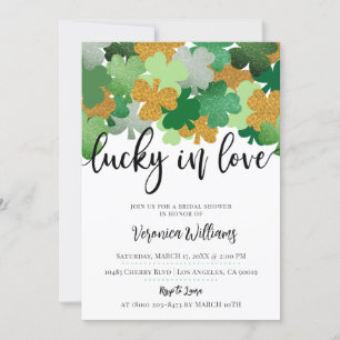 Lucky in Love St. Patrick's Day Bridal Shower Invitation