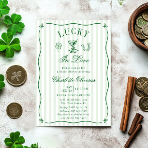 Lucky In Love St Patrick's Day Bridal Shower Invitation