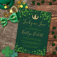 Lucky In Love St. Patrick's Day Bridal Shower Invitation at Zazzle
