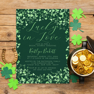 Lucky In Love St. Patrick's Day Bridal Shower Invitation