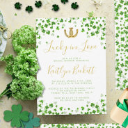 Lucky In Love St. Patrick's Day Bridal Shower Invitation at Zazzle