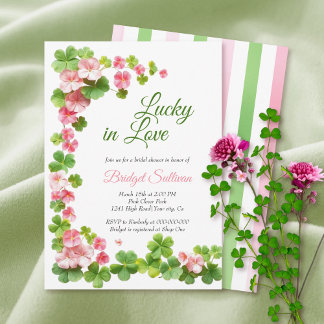 Lucky in Love St. Patrick's Day Bridal Shower Invitation