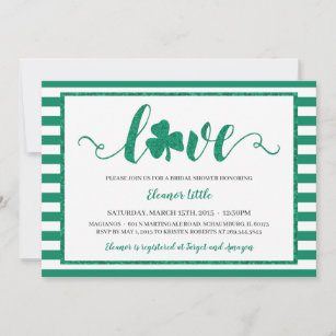 Lucky in Love St. Patrick's Day Bridal Shower Invitation
