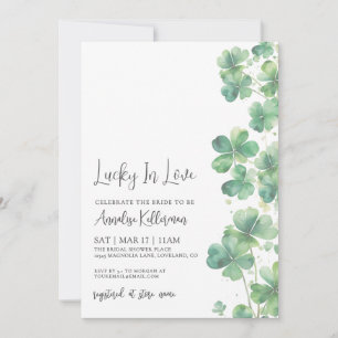 Lucky In Love St. Patrick's Day Bridal Shower Invitation