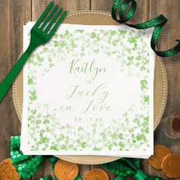 Lucky In Love St. Patrick&#39;s Day Bridal Shower Napkins