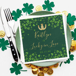 Lucky In Love St. Patrick's Day Bridal Shower Napkins