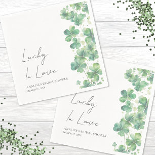 Lucky In Love St. Patrick's Day Bridal Shower Napkins