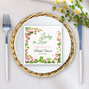 Lucky in Love St. Patrick's Day Bridal Shower Napkins