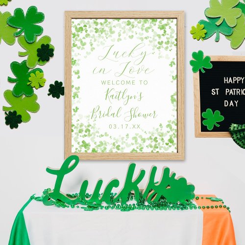Lucky In Love St Patricks Day Bridal Shower Poster