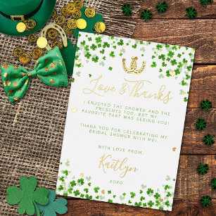 Lucky In Love St. Patrick's Day Bridal Shower Real Foil Invitation