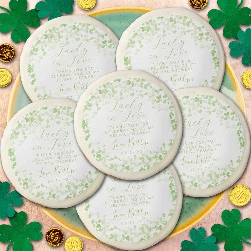 Lucky In Love St Patricks Day Bridal Shower Sugar Cookie