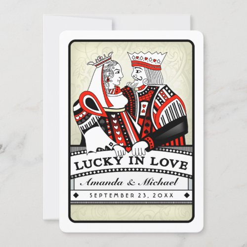 Lucky in Love _ Together With _ Wedding Invitation