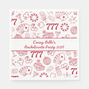 Lucky In Love Vegas Bachelorette Napkins