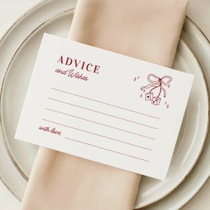 Lucky in Love Vegas Bridal Shower Advice & Wishes Enclosure Card