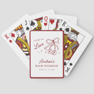 Lucky in Love Vegas Casino Dice Bow Bachelorette Poker Cards