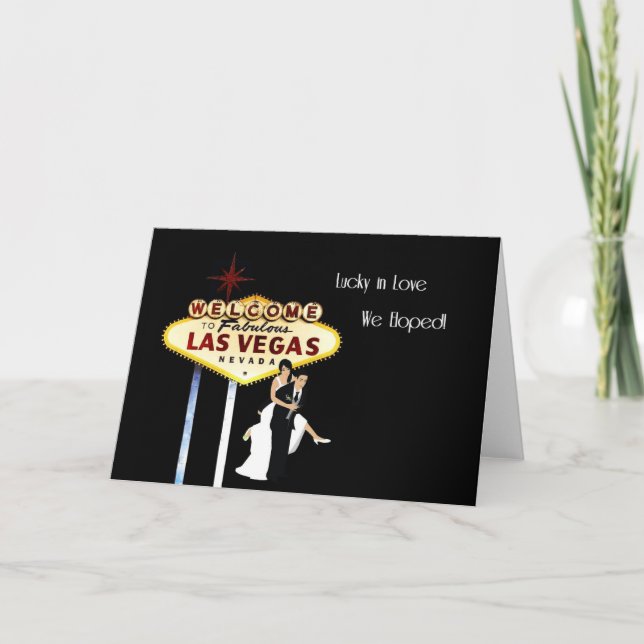 Lucky in Love We Eloped! Las Vegas Card (Front)