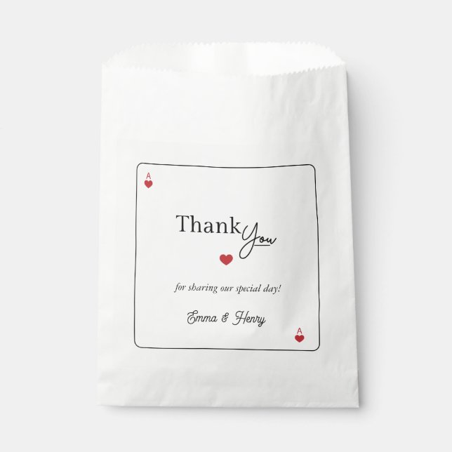 Lucky in Love Wedding  Favor Bag (Front)