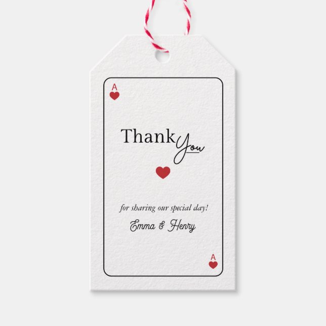 Lucky in Love Wedding  Gift Tags (Front)