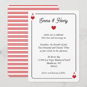 Lucky in Love Wedding Invitation