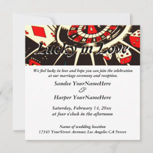 Lucky in Love Wedding Invitation