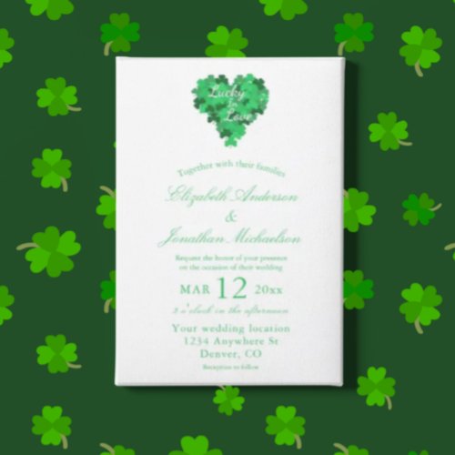 Lucky In Love Wedding Invitation