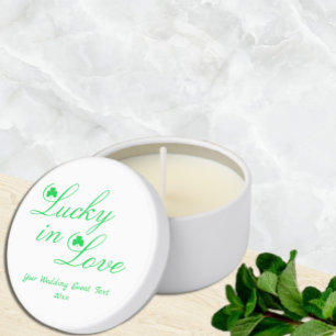 Lucky In Love Wedding Mini Candle Favors