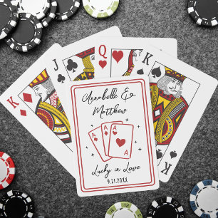Lucky In Love Wedding Poker Cards