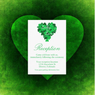 Lucky In Love Wedding Reception Enclosure Card