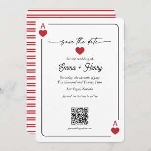Lucky in Love Wedding Save the Date Invitation