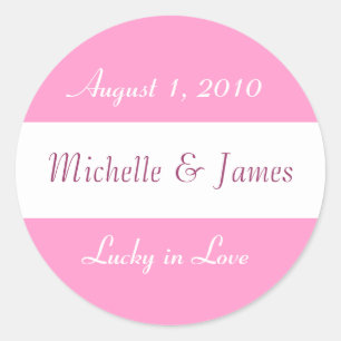 "Lucky in Love" Wedding Sticker