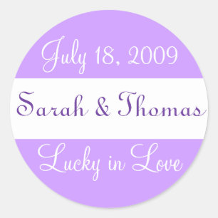 "Lucky in Love" Wedding Sticker