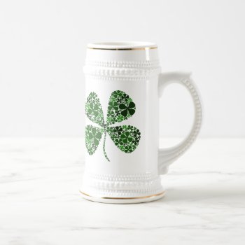 Lucky Irish 4-leaf Clover Beer Stein by Shamrockz at Zazzle