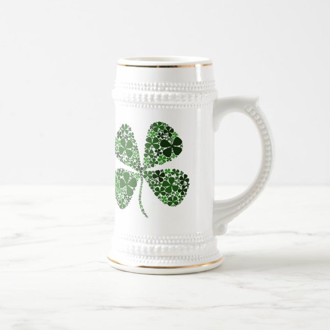 Lucky Irish 4-leaf Clover Beer Stein (Right)