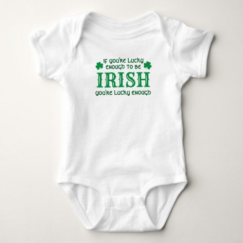 Lucky Irish Baby  St Patricks Day T_Shirt Baby Bodysuit